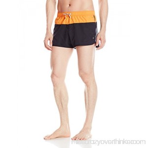 Emporio Armani Men's Color Block Stripe Mid Length Swim Shorts Black B01MR4RV9K